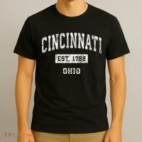 Cincinnati Ohio Oh Vintage Established Sports T-Shirt thumb 3