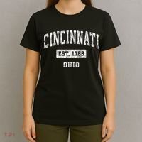 Cincinnati Ohio Oh Vintage Established Sports T-Shirt thumb 4