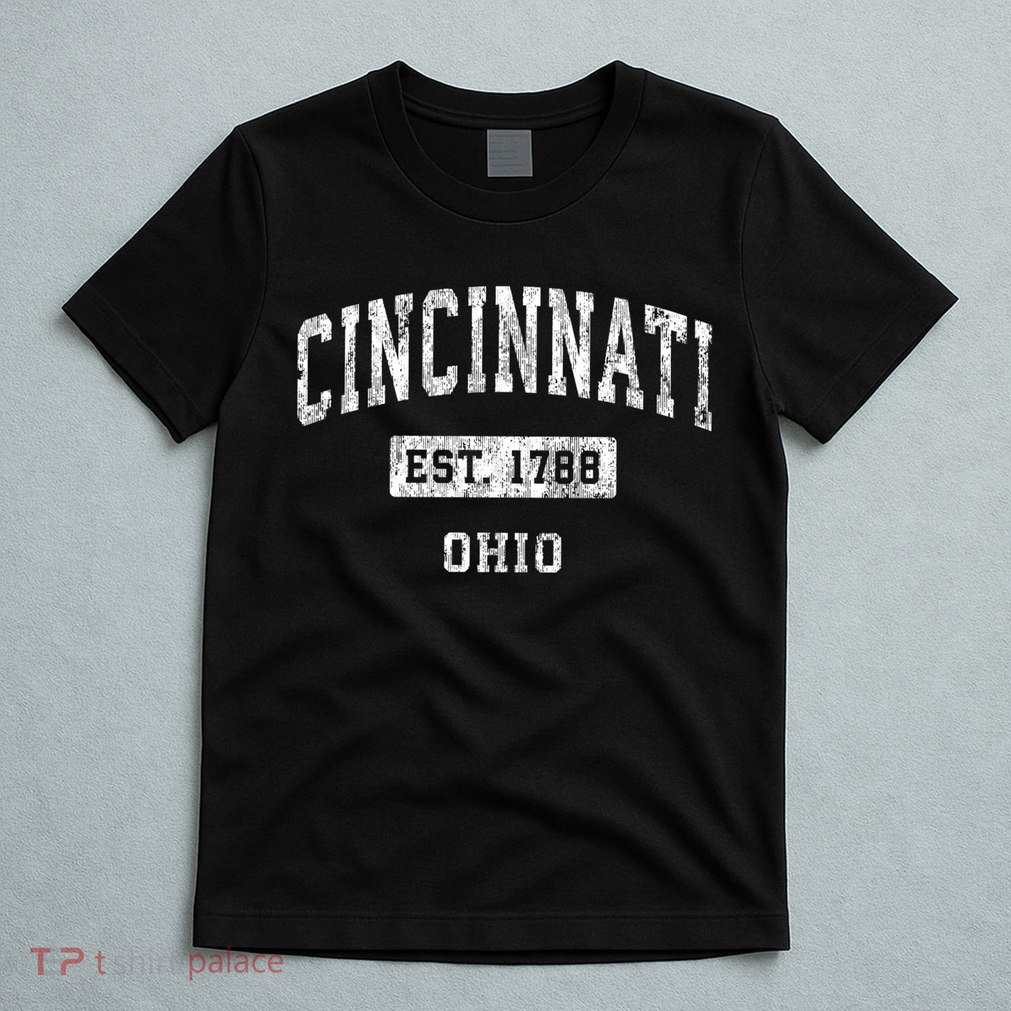 Cincinnati Ohio Oh Vintage Established Sports T-Shirt