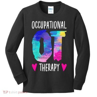 Colorful OTA Occupational Therapy Occupational Therapist Kids Long Sleeve Shirt