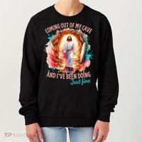 Coming Out Of My Cave And I’m Doing Just Fine Jesus Easter Gift Women's Sweatshirt thumb 0