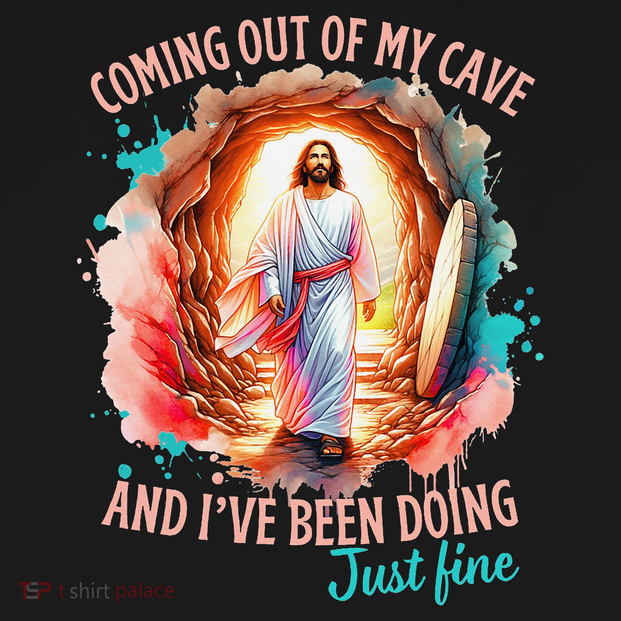 Coming Out Of My Cave And I’m Doing Just Fine Jesus Easter Gift Women's Hoodie