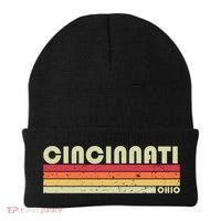Cincinnati Oh Ohio Funny City Home Roots Gift Retro 70s 80s Gift Beanie thumb 0