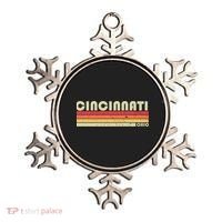 Cincinnati Oh Ohio Funny City Home Roots Gift Retro 70s 80s Gift Ornament thumb 0