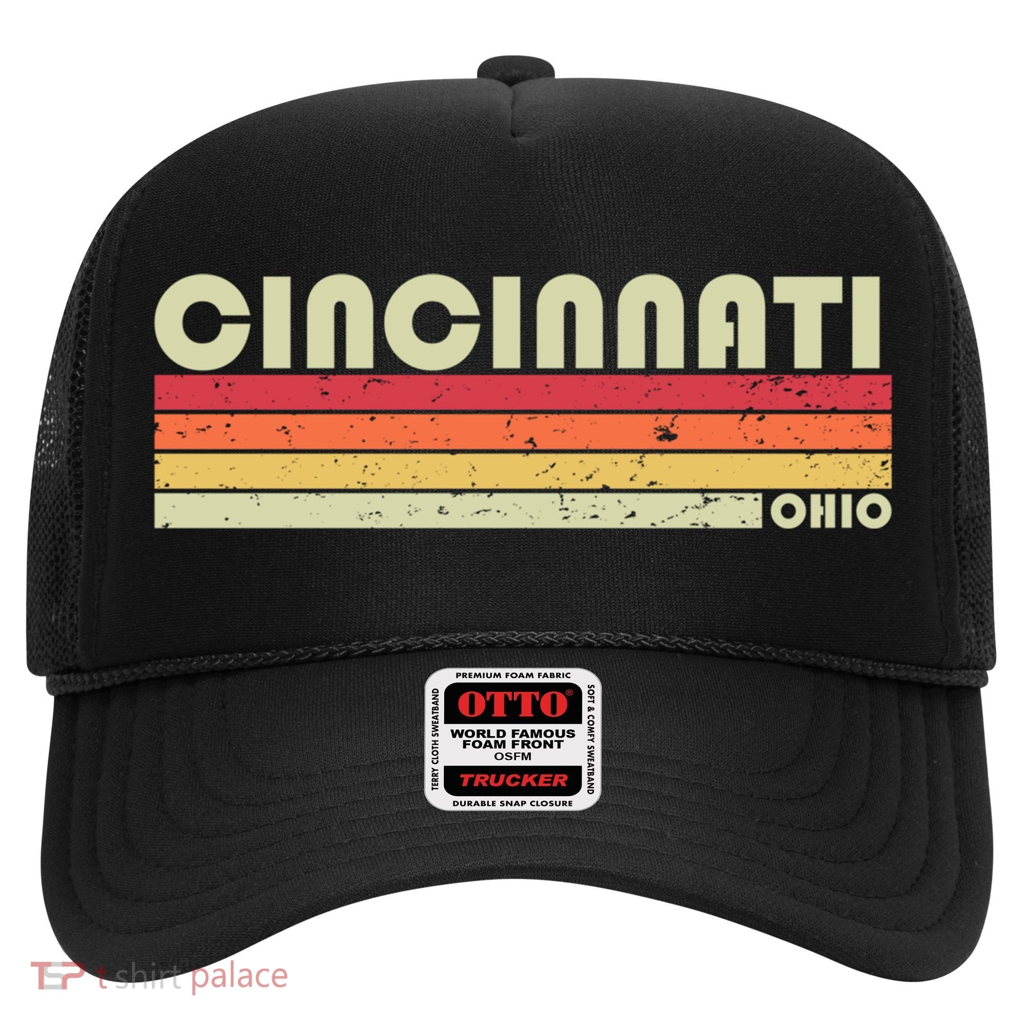 Cincinnati Oh Ohio Funny City Home Roots Gift Retro 70s 80s Gift Hat