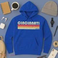 Cincinnati Oh Ohio Funny City Home Roots Gift Retro 70s 80s Gift Hoodie thumb 3