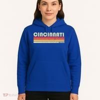 Cincinnati Oh Ohio Funny City Home Roots Gift Retro 70s 80s Gift Hoodie thumb 5