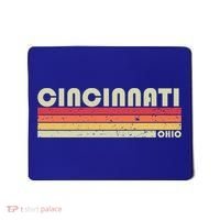 Cincinnati Oh Ohio Funny City Home Roots Gift Retro 70s 80s Gift Mousepad thumb 0