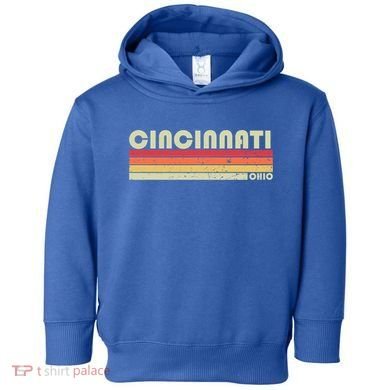 Cincinnati Oh Ohio Funny City Home Roots Gift Retro 70s 80s Gift Toddler Hoodie