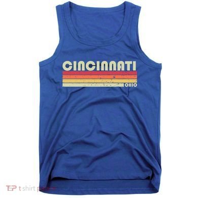 Cincinnati Oh Ohio Funny City Home Roots Gift Retro 70s 80s Gift Tank Top