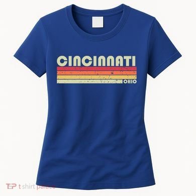 Cincinnati Oh Ohio Funny City Home Roots Gift Retro 70s 80s Gift Women's T-Shirt