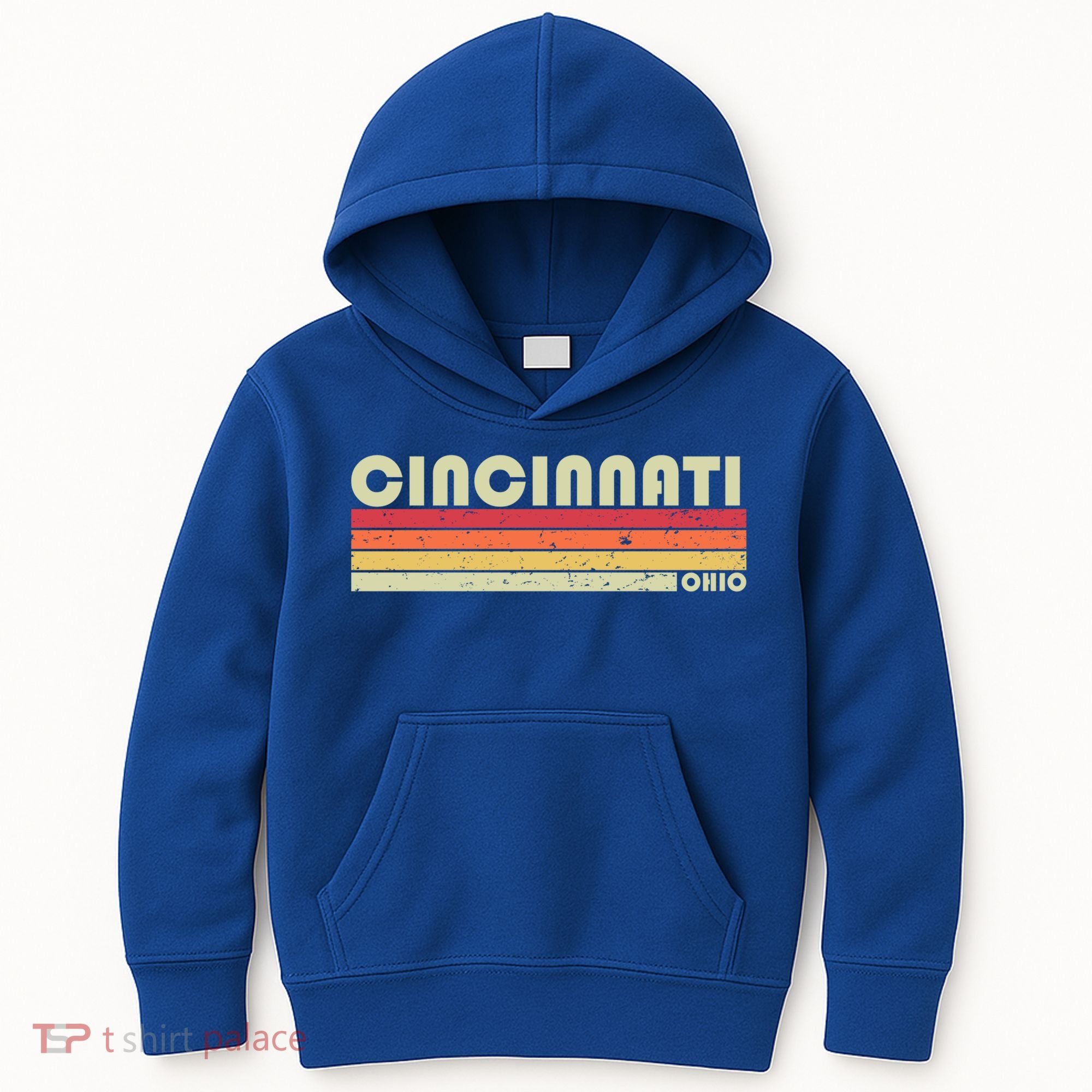 Cincinnati Oh Ohio Funny City Home Roots Gift Retro 70s 80s Gift Kids Hoodie