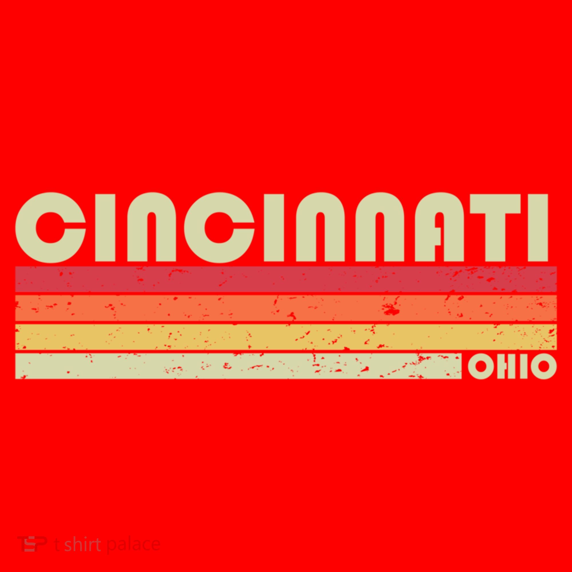 Cincinnati Oh Ohio Funny City Home Roots Gift Retro 70s 80s Gift Santa Hat
