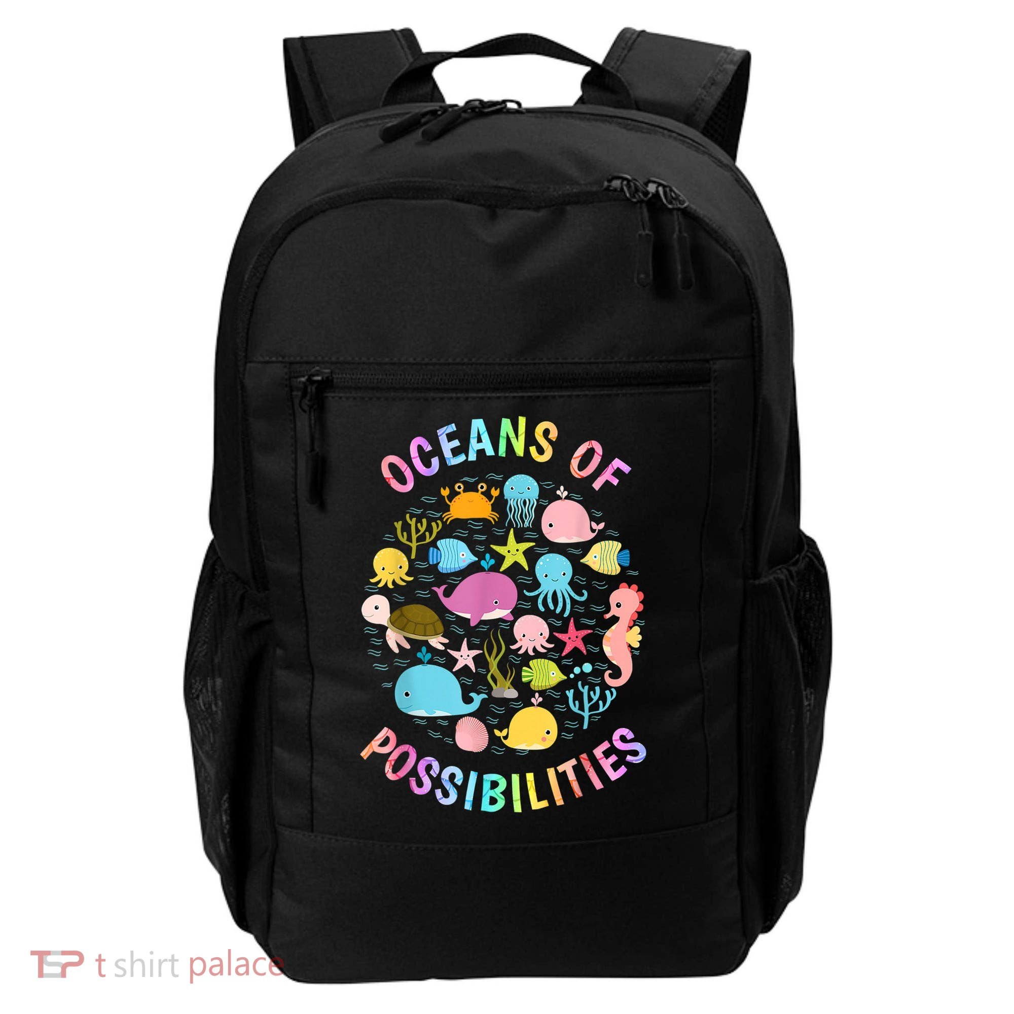 Cute Oceans Of Possibilities Summer Reading Sea Creatures Backpack