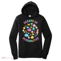 Cute Oceans Of Possibilities Summer Reading Sea Creatures Women's Hoodie thumb 0