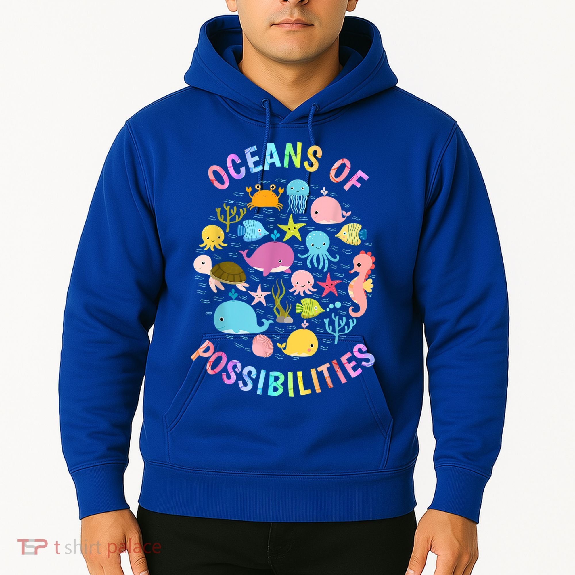 Cute Oceans Of Possibilities Summer Reading Sea Creatures Hoodie