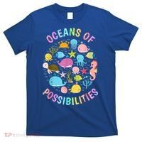 Cute Oceans Of Possibilities Summer Reading Sea Creatures T-Shirt thumb 0