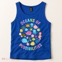 Cute Oceans Of Possibilities Summer Reading Sea Creatures Tank Top thumb 2