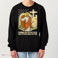 Coming Out Of My Cave Jesus Women's Sweatshirt thumb 0