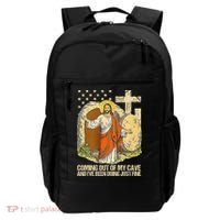 Coming Out Of My Cave Jesus Backpack thumb 0