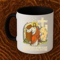 Coming Out Of My Cave Jesus Coffee Mug thumb 2