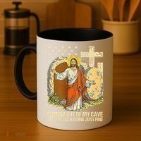 Coming Out Of My Cave Jesus Coffee Mug thumb 4