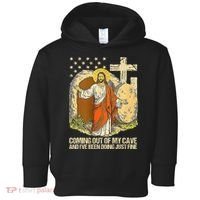 Coming Out Of My Cave Jesus Toddler Hoodie thumb 0