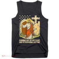 Coming Out Of My Cave Jesus Tank Top thumb 0