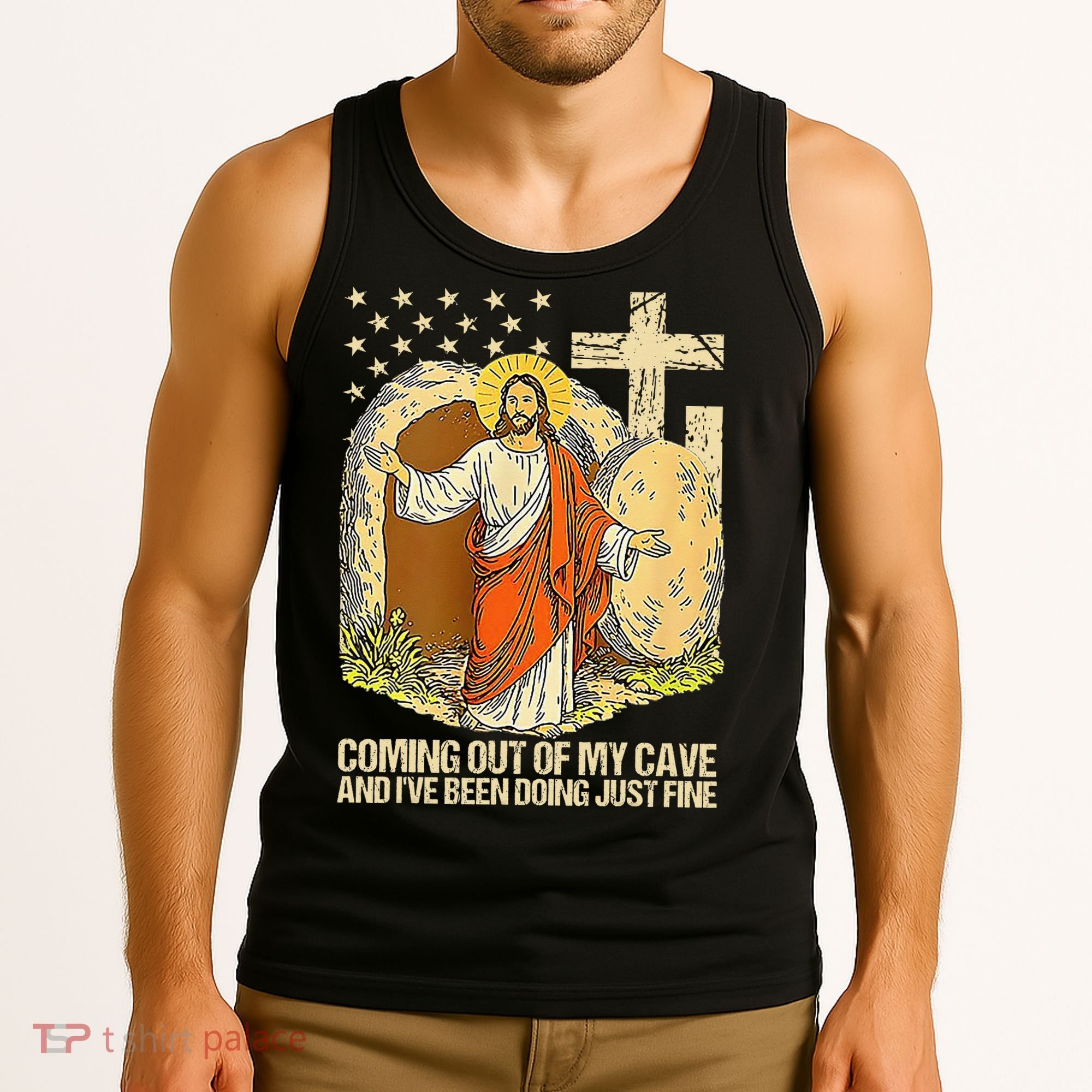 Coming Out Of My Cave Jesus Tank Top