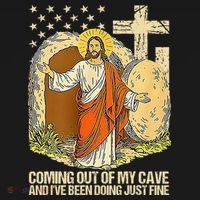 Coming Out Of My Cave Jesus Kids Sweatshirt thumb 2