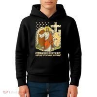 Coming Out Of My Cave Jesus Kids Hoodie thumb 4