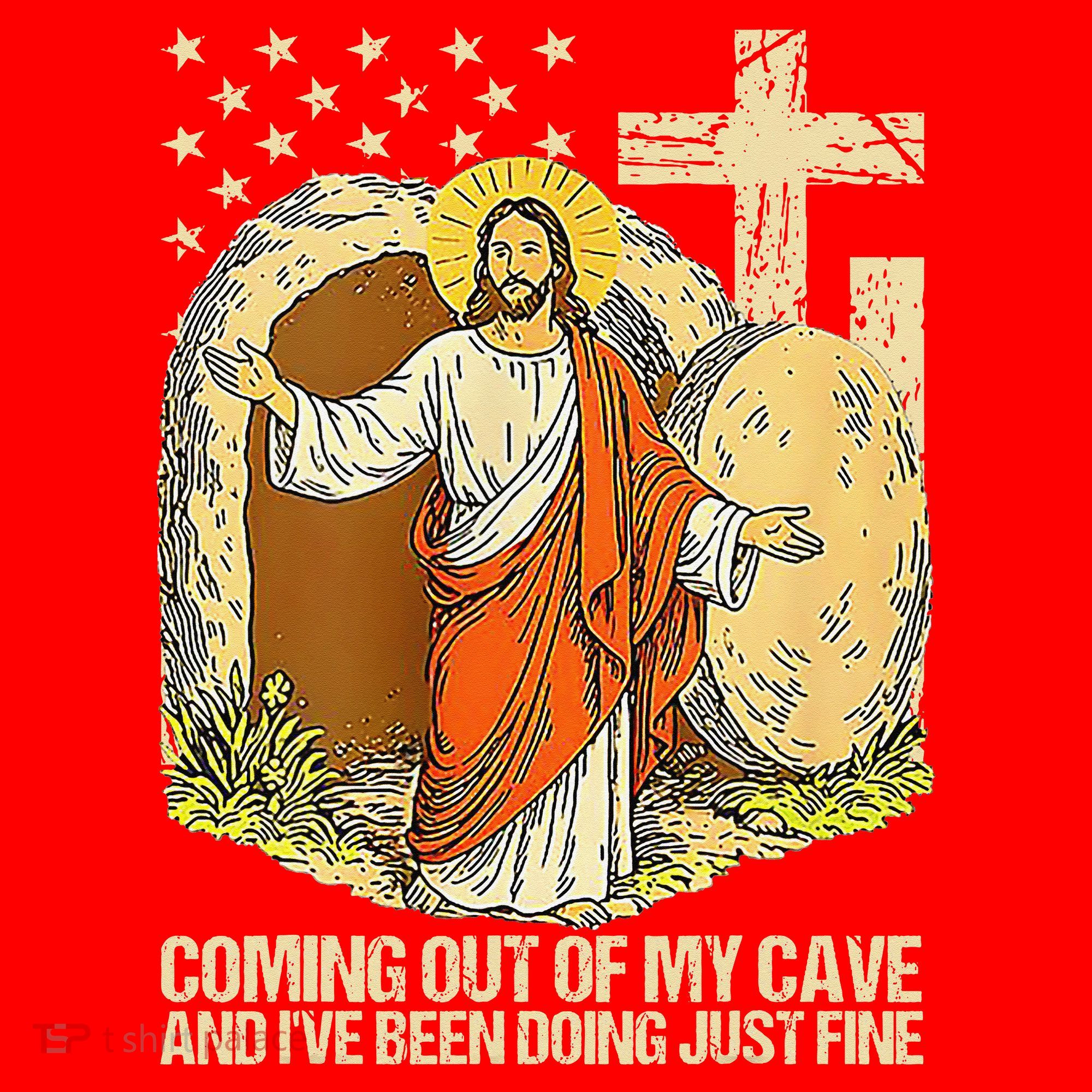 Coming Out Of My Cave Jesus Santa Hat