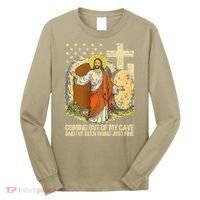 Coming Out Of My Cave Jesus Long Sleeve Shirt thumb 0