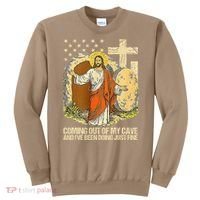 Coming Out Of My Cave Jesus Sweatshirt thumb 0