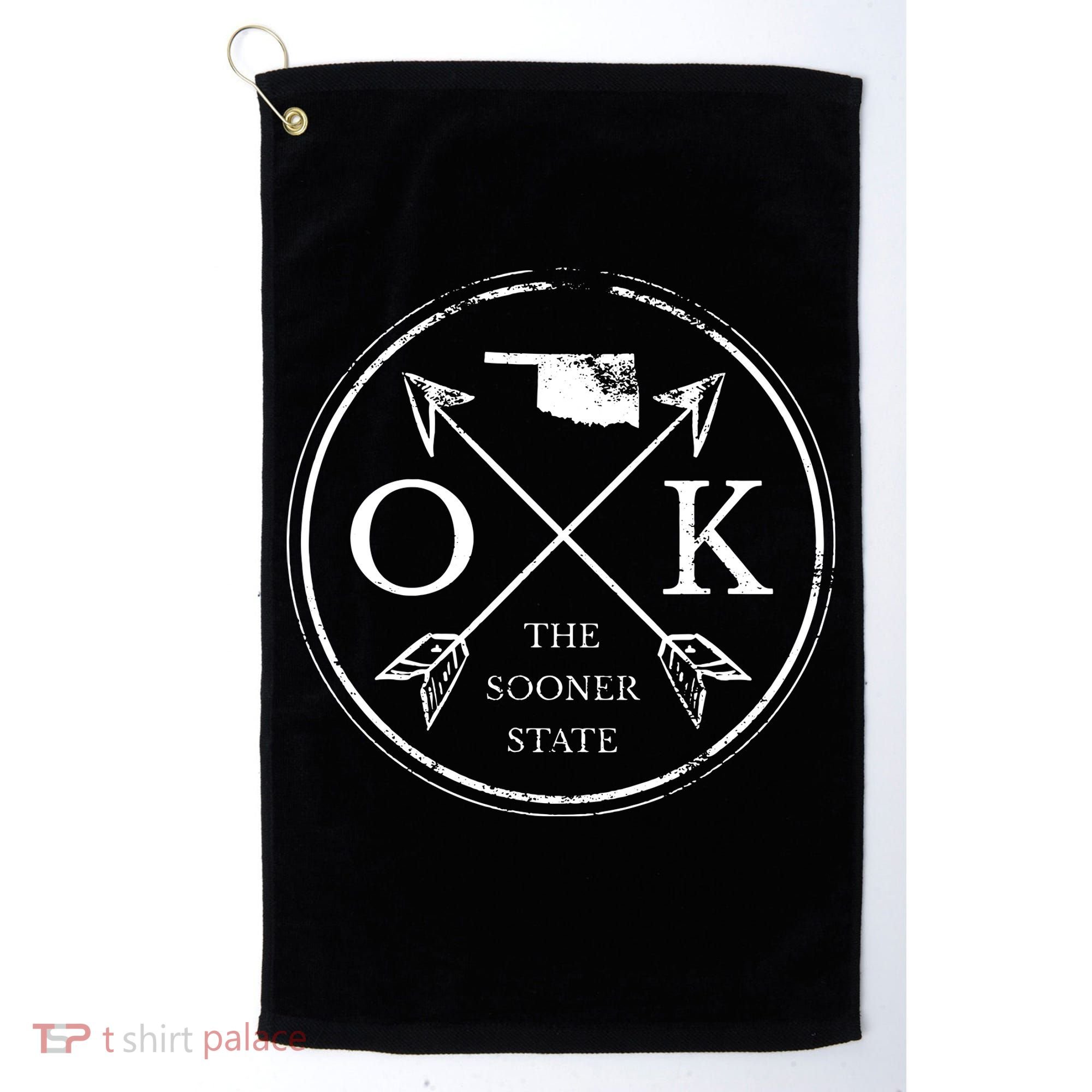 Cute Oklahoma Ok The Sooner State Golf Towel