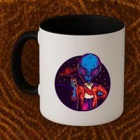 Cool Alien Headset Coffee Mug thumb 2