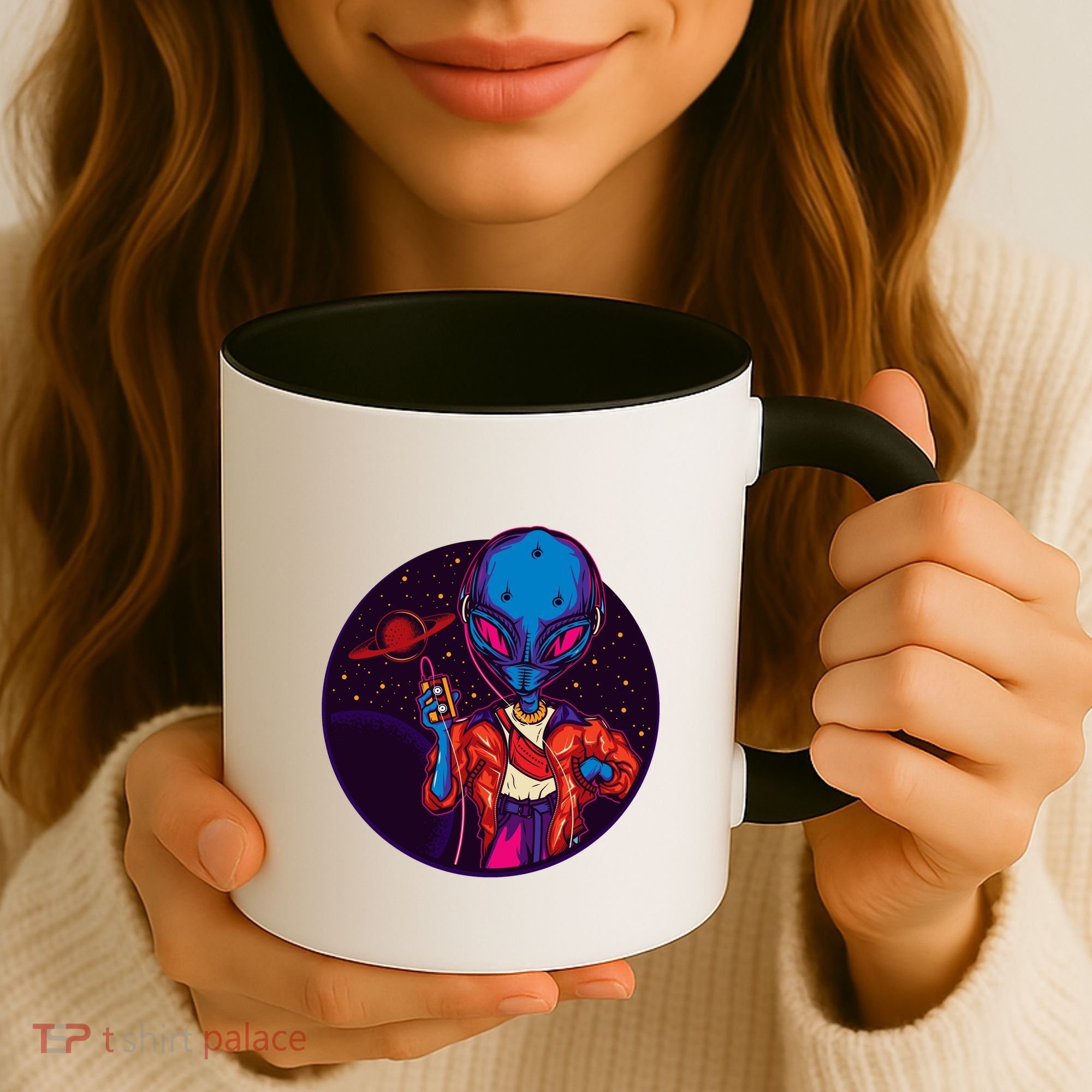 Cool Alien Headset Coffee Mug