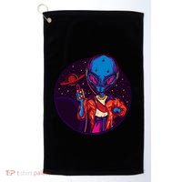 Cool Alien Headset Golf Towel thumb 0