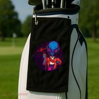 Cool Alien Headset Golf Towel thumb 2