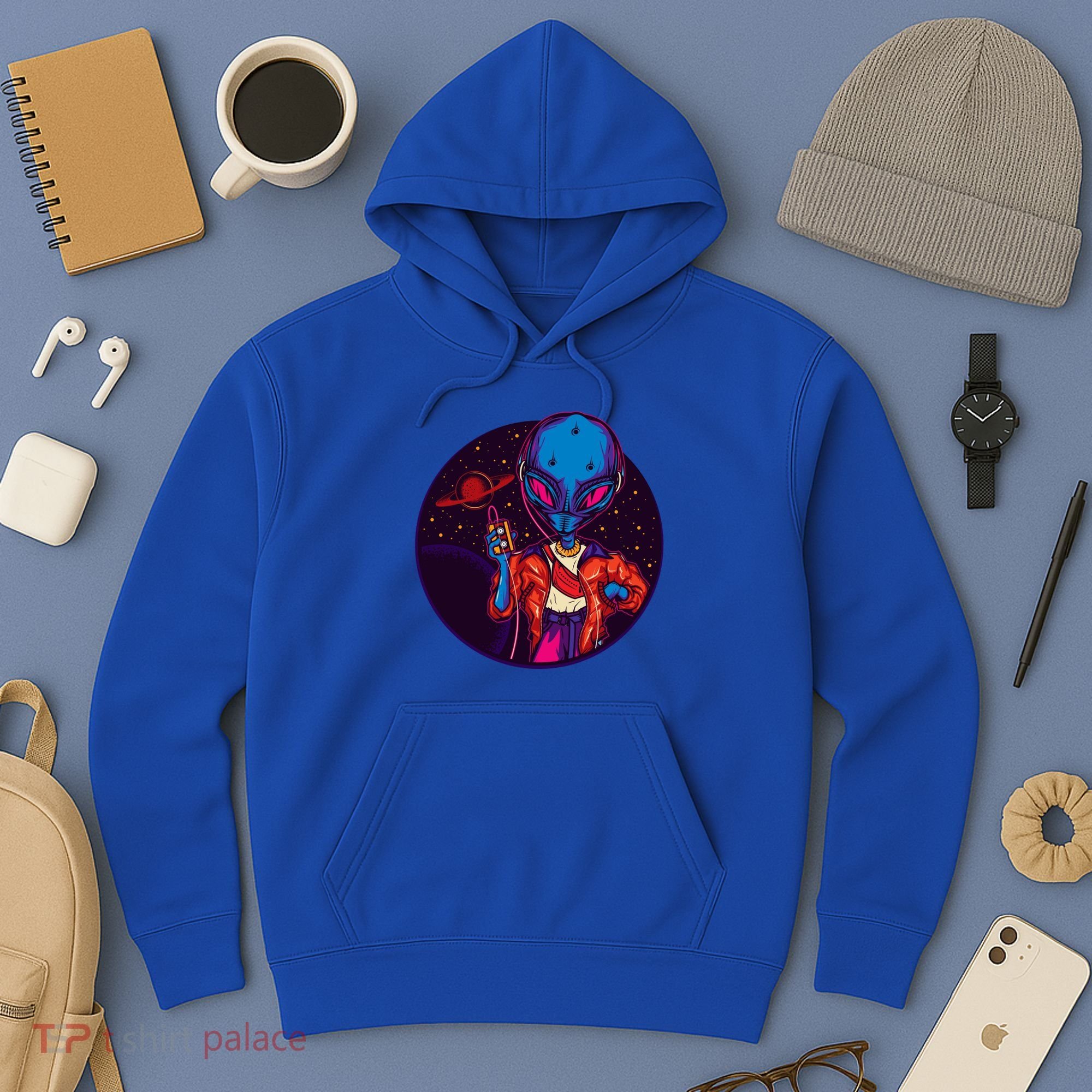 Cool Alien Headset Hoodie