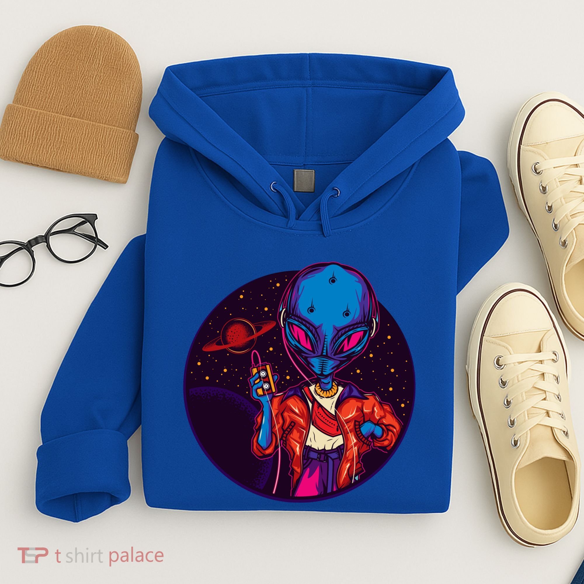 Cool Alien Headset Hoodie