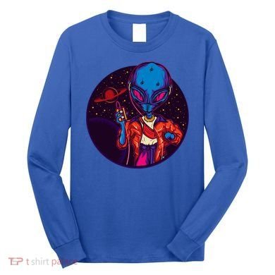 Cool Alien Headset Long Sleeve Shirt