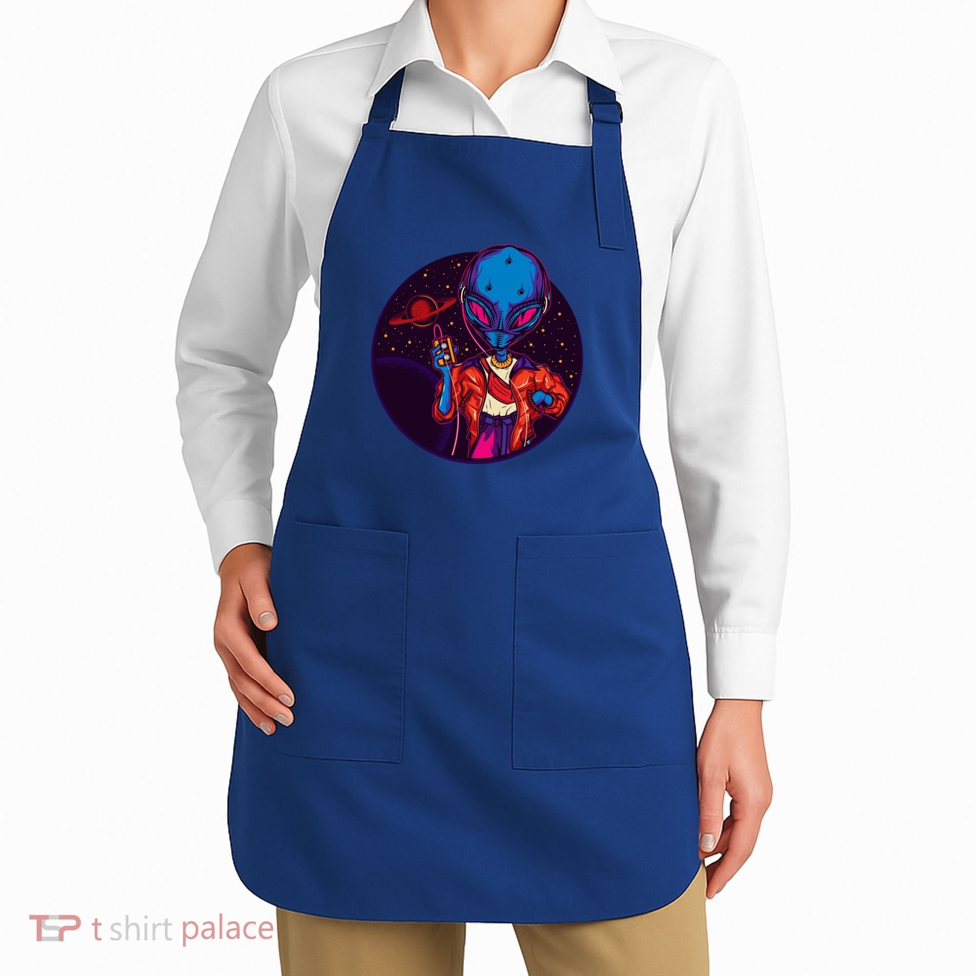 Cool Alien Headset Apron