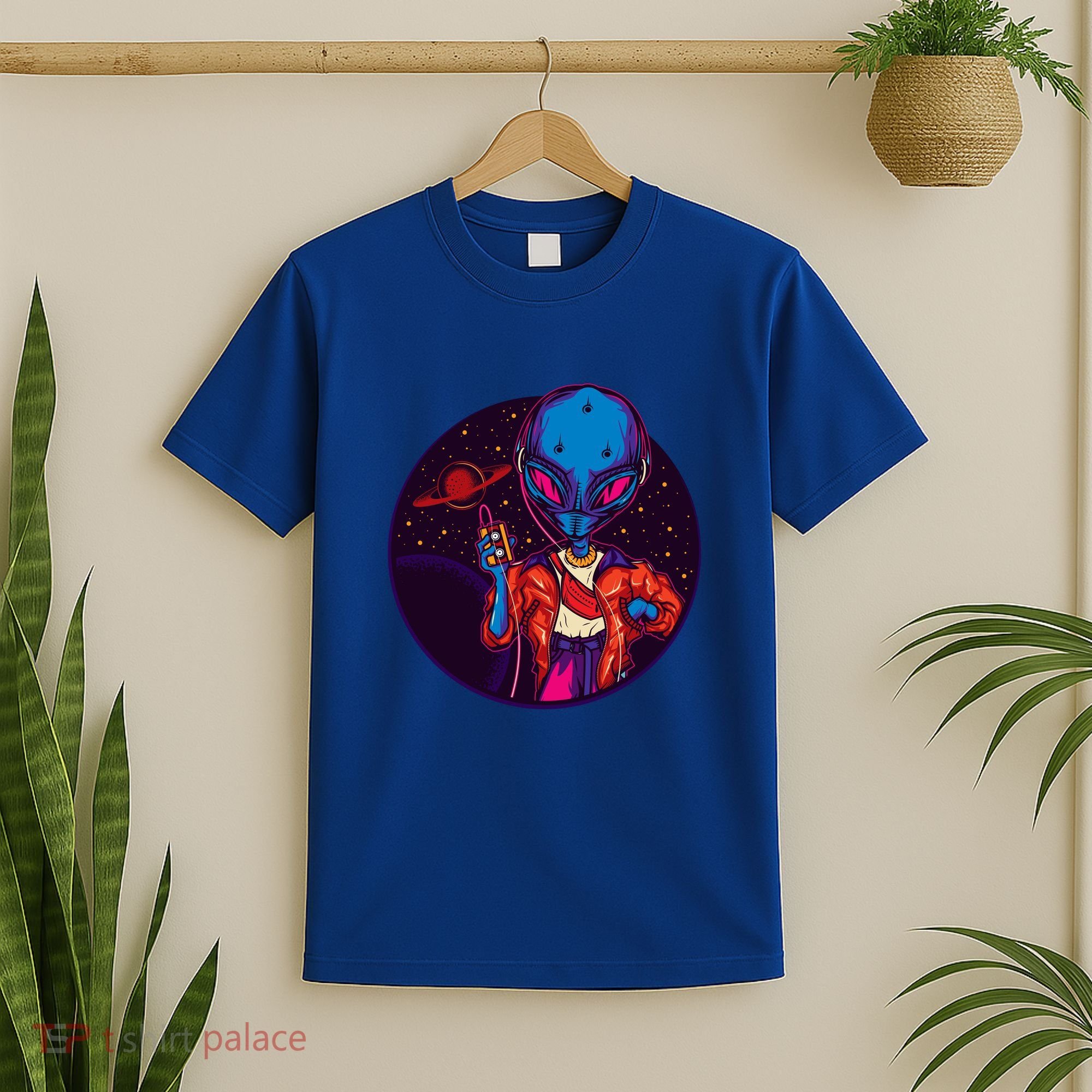Cool Alien Headset T-Shirt