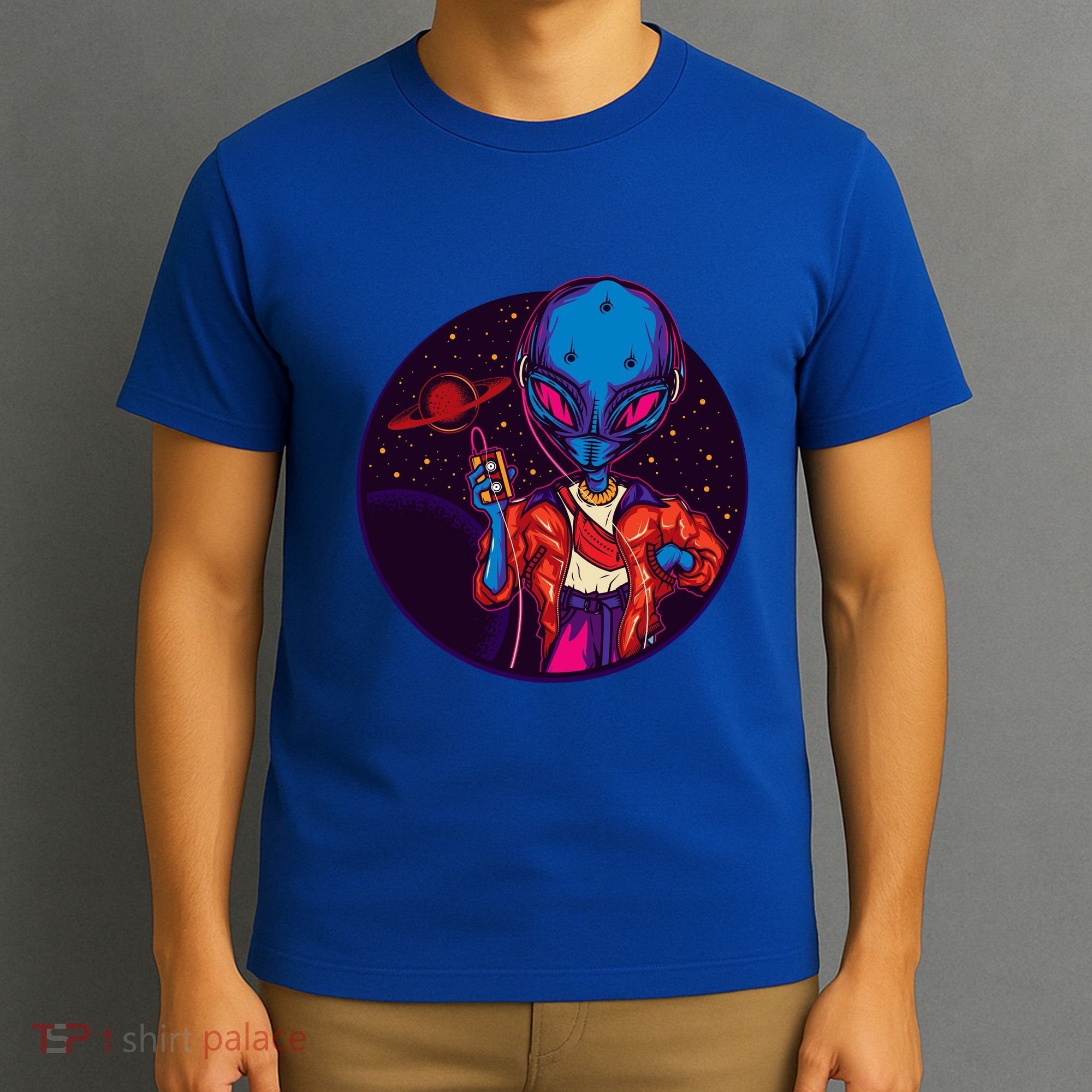 Cool Alien Headset T-Shirt