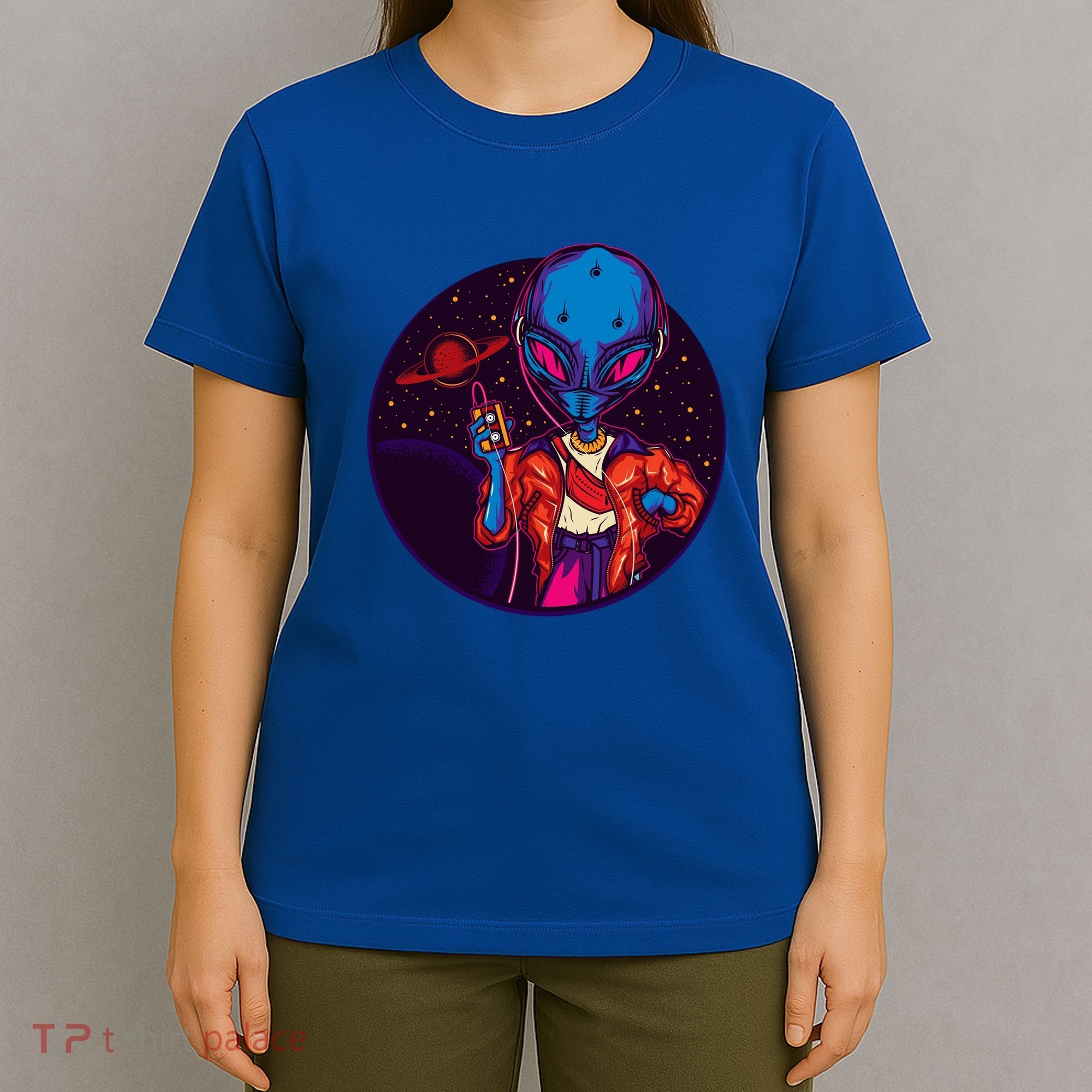 Cool Alien Headset T-Shirt