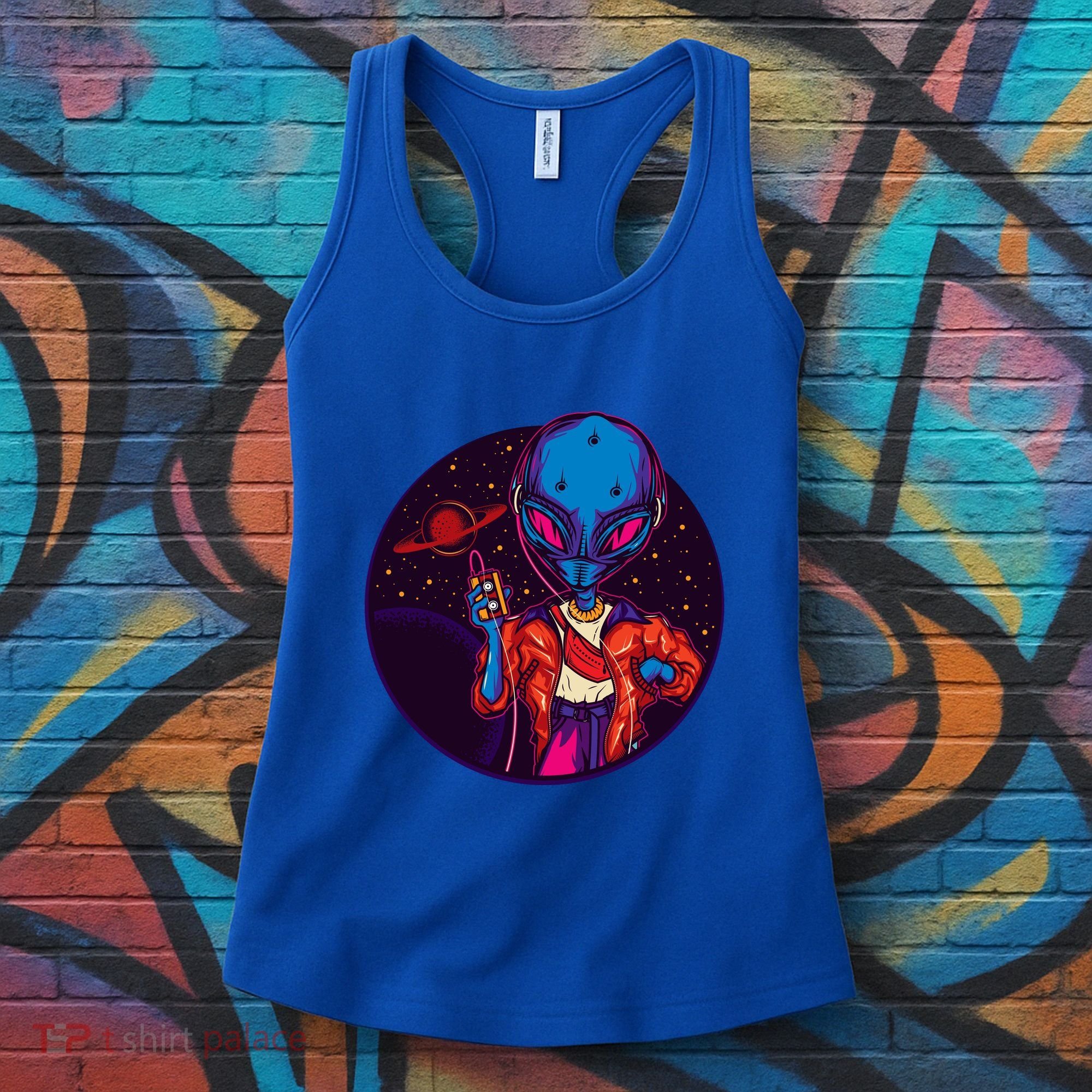 Cool Alien Headset Women's Tank Top