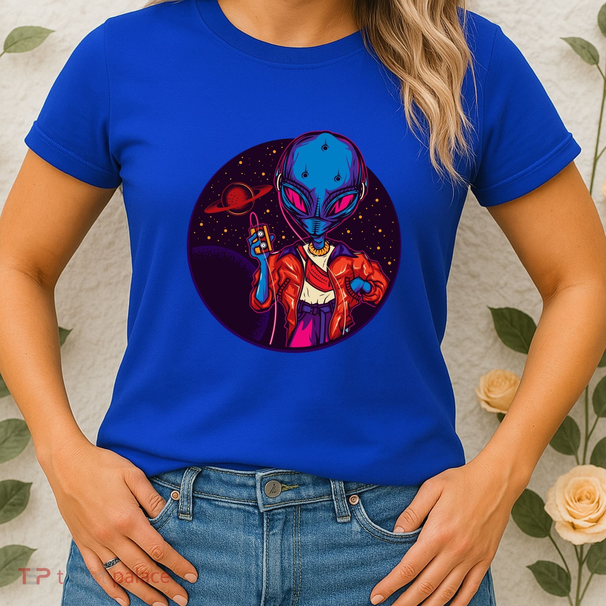 Cool Alien Headset Women's T-Shirt