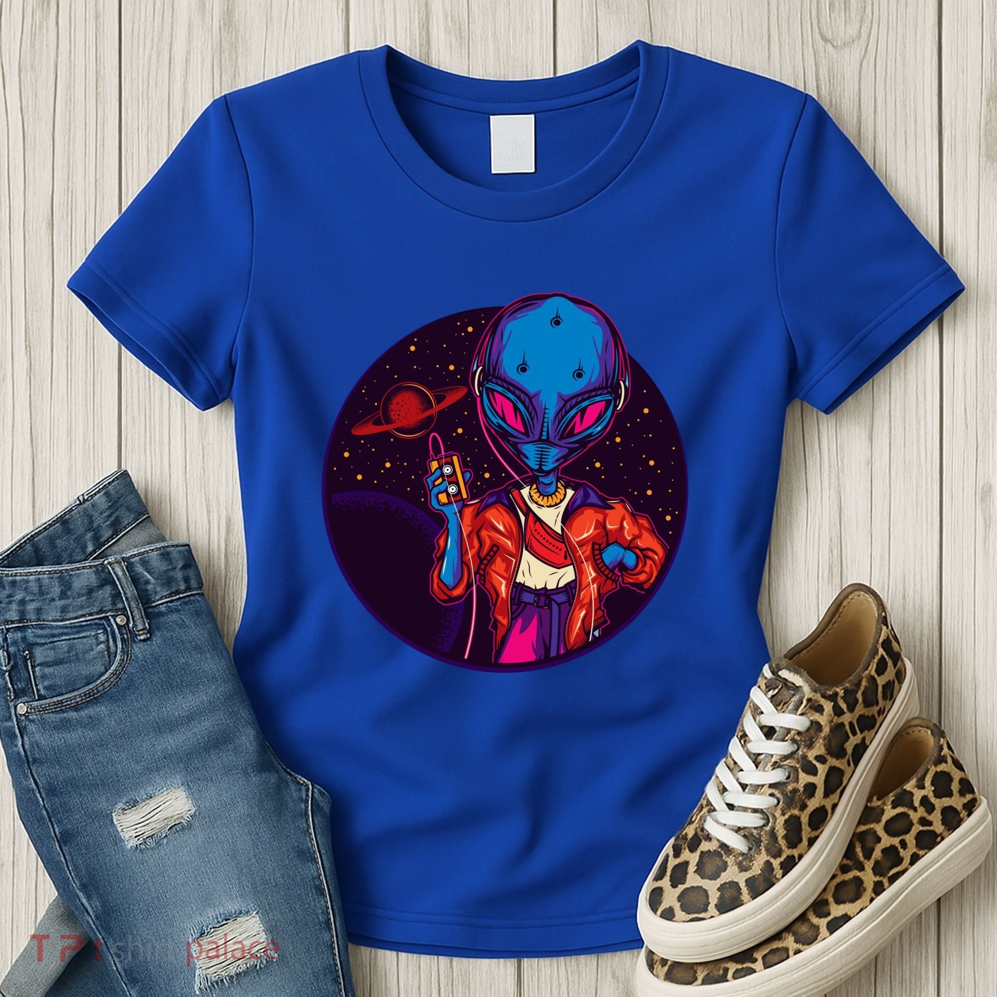 Cool Alien Headset Women's T-Shirt