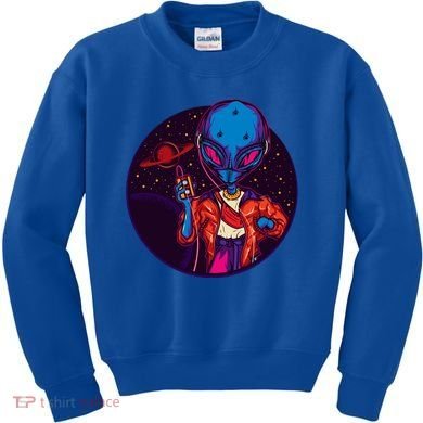 Cool Alien Headset Kids Sweatshirt